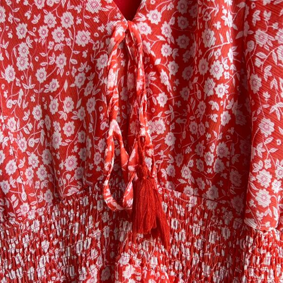 Zara Women's Red Floral Mini Dress - Picture 6 of 6